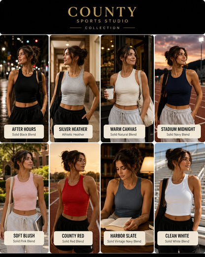 The Studio Tank — Women's Cropped Racerback