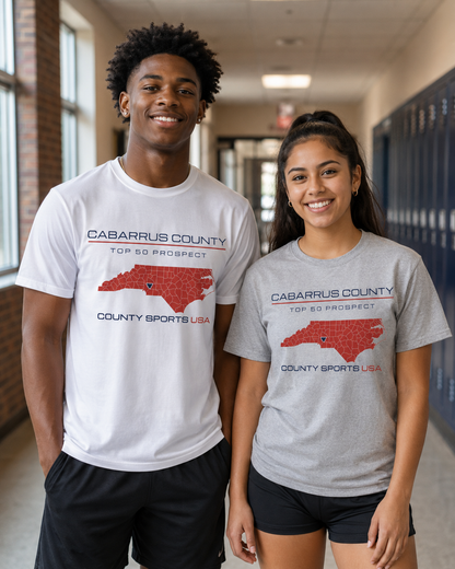 Cabarrus County Top 50 Prospect Tee — front
