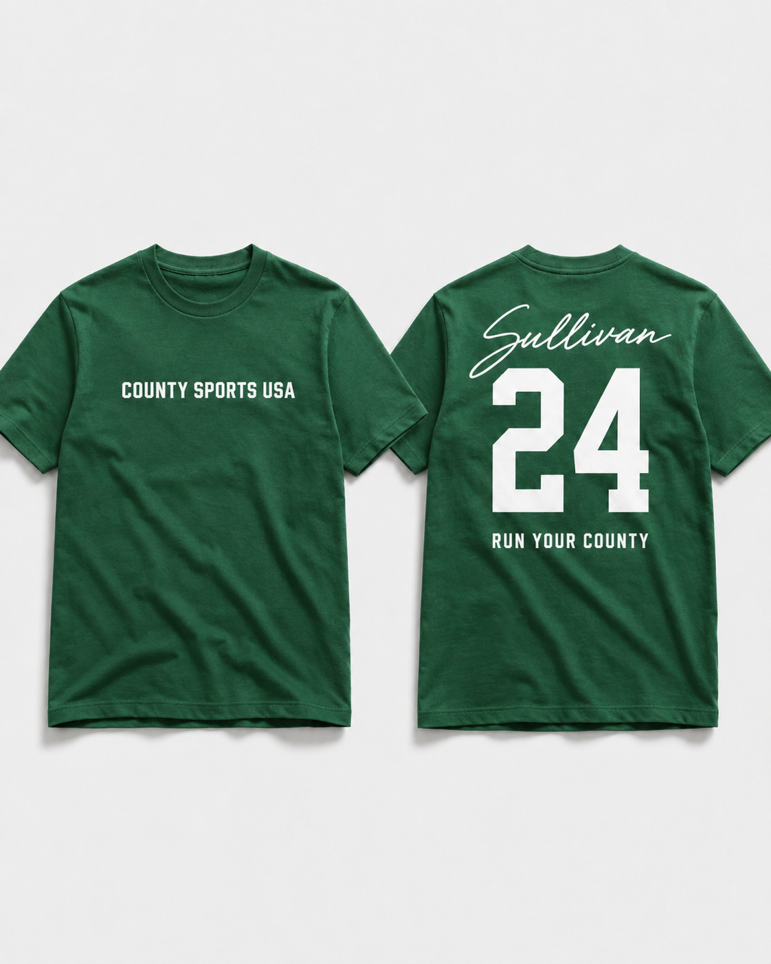 Signature Jersey Tee — Green, name style