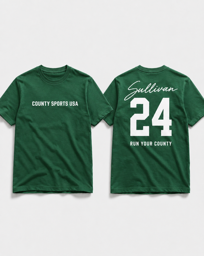 Signature Jersey Tee — Green, name style