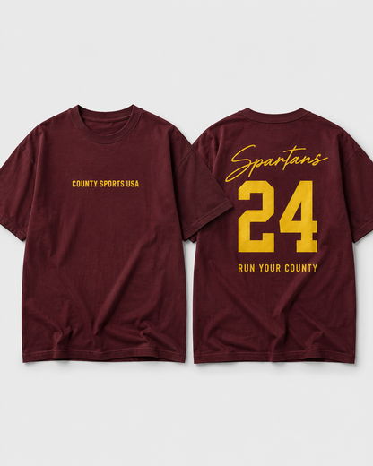 Signature Jersey Tee — Maroon, mascot style