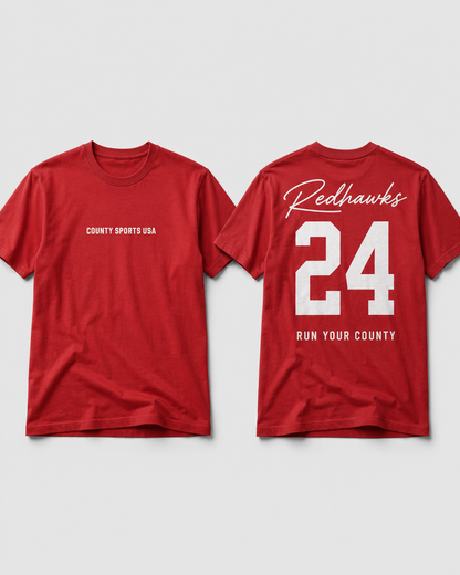Signature Jersey Tee — Red, mascot style