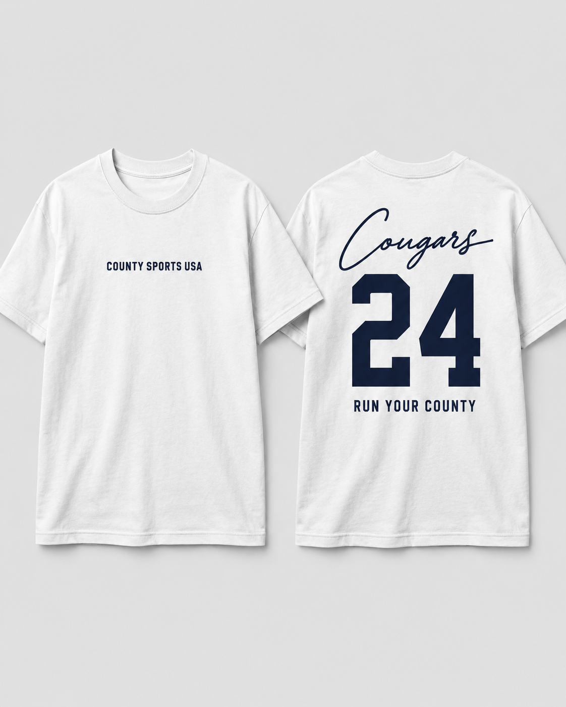 Signature Jersey Tee — White, mascot style