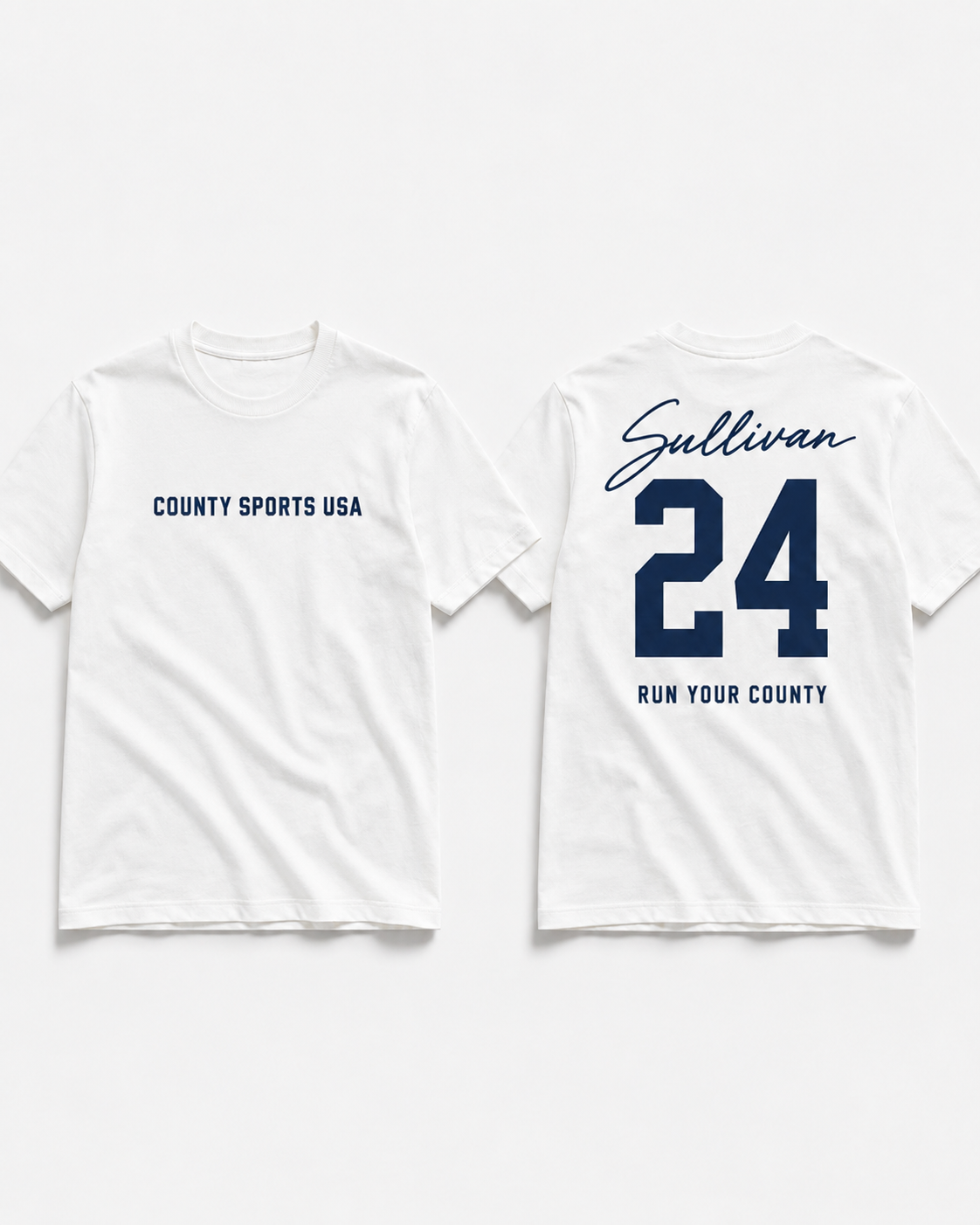 Signature Jersey Tee — White, name style