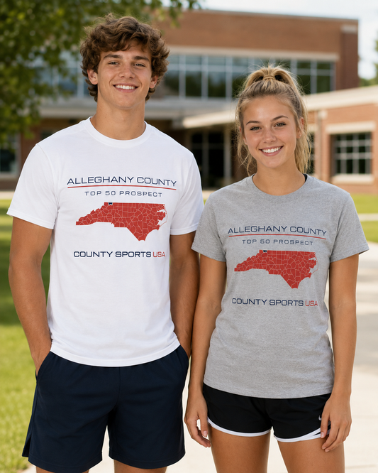 Alleghany County Top 50 Prospect Tee — front