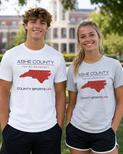 Ashe County Top 50 Prospect Tee — front