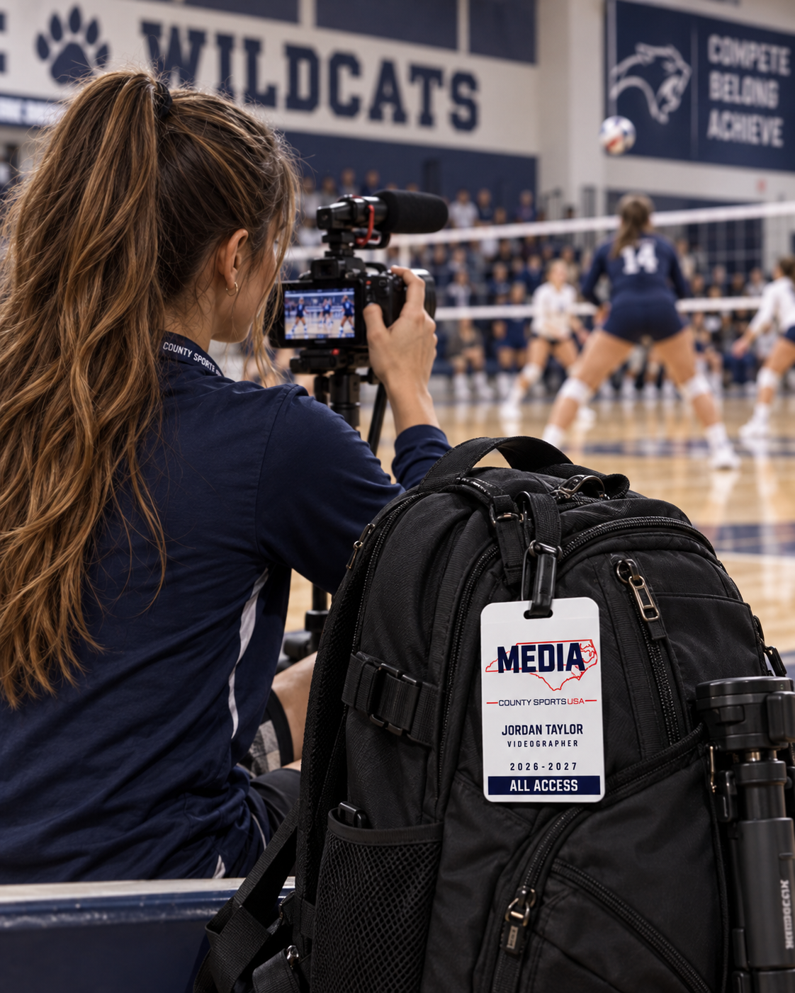 County Sports Media Bag Tag