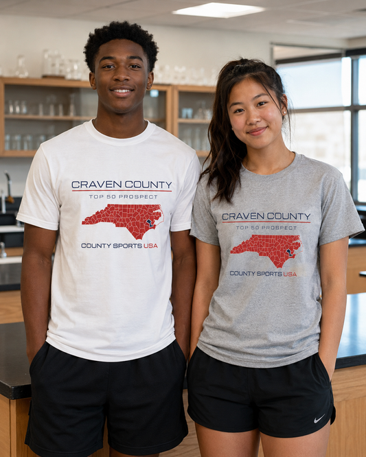 Craven County Top 50 Prospect Tee — front