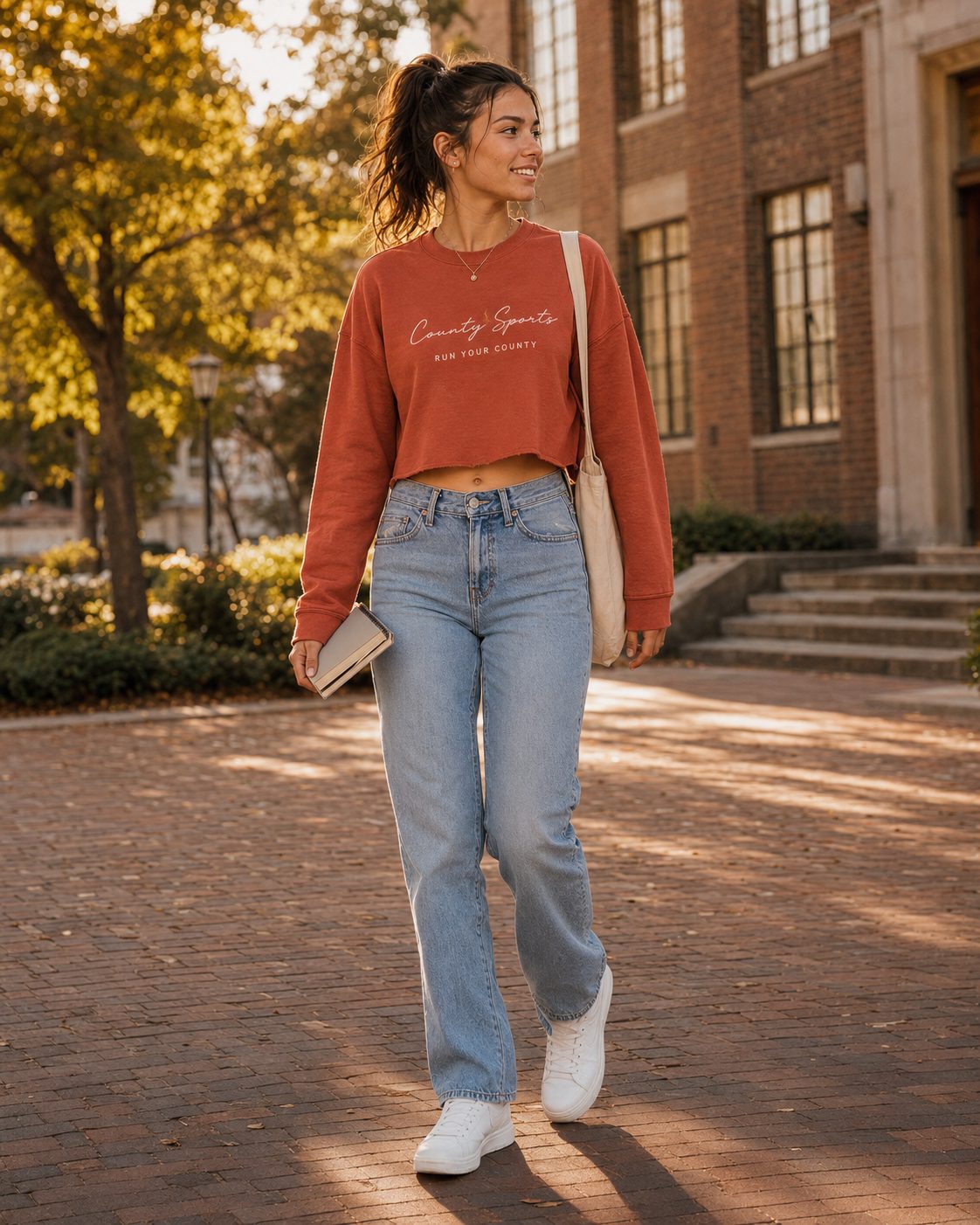 Studio Cropped Crew — Women's Fleece
