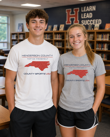 Henderson County Top 50 Prospect Tee — front