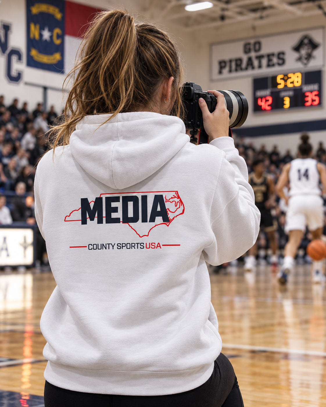 County Sports North Carolina Media Hoodie - Light