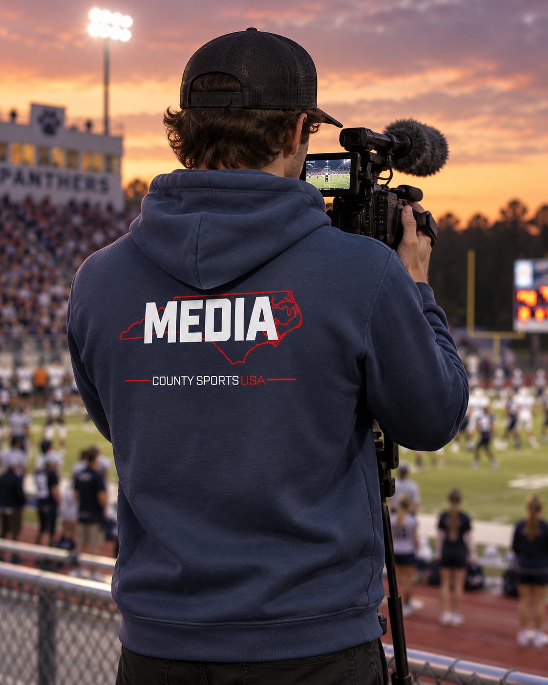 County Sports North Carolina Media Hoodie - Dark
