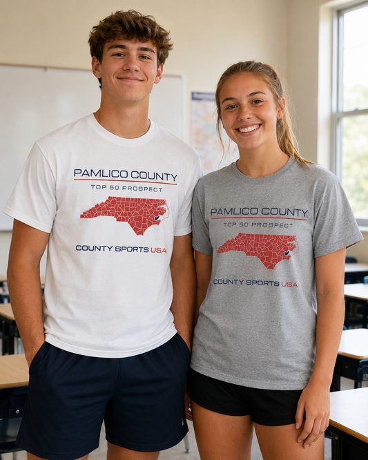 Pamlico County Top 50 Prospect Tee — front