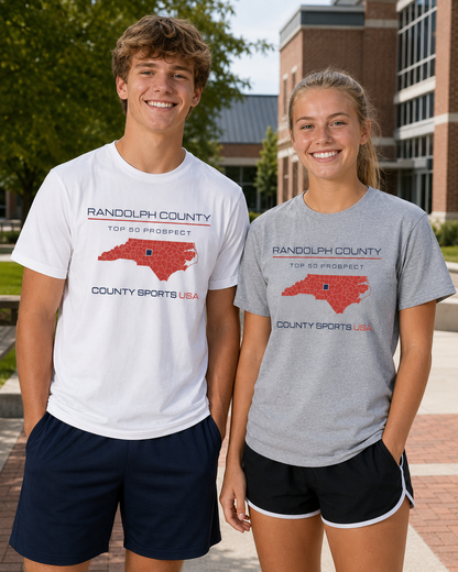 Randolph County Top 50 Prospect Tee — front
