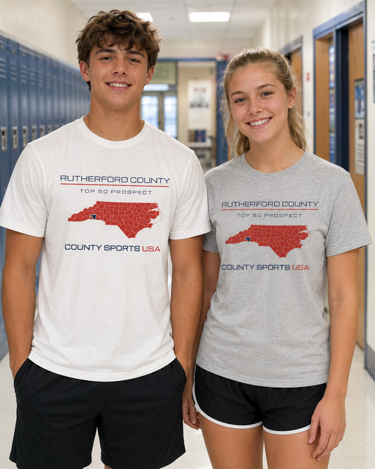 Rutherford County Top 50 Prospect Tee — front