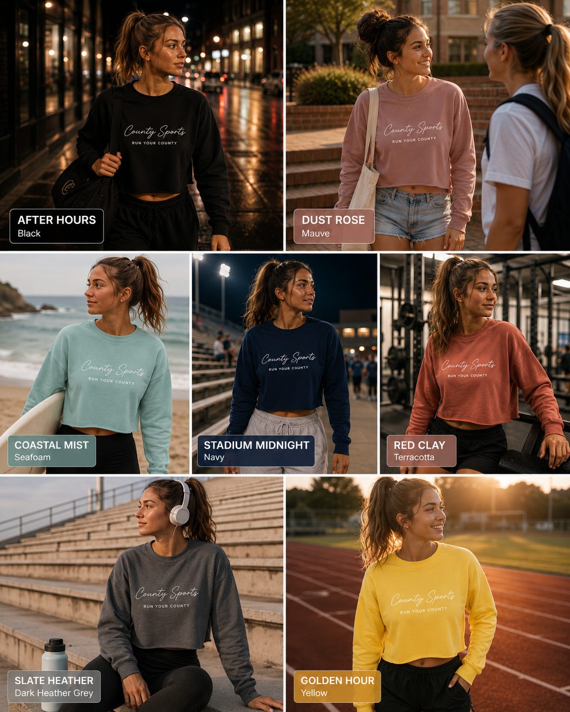 Studio Cropped Crew — Women's Fleece