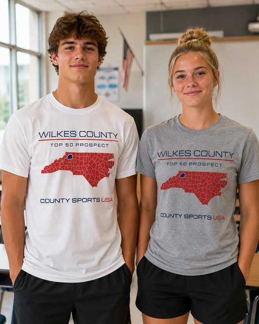 Wilkes County Top 50 Prospect Tee — front