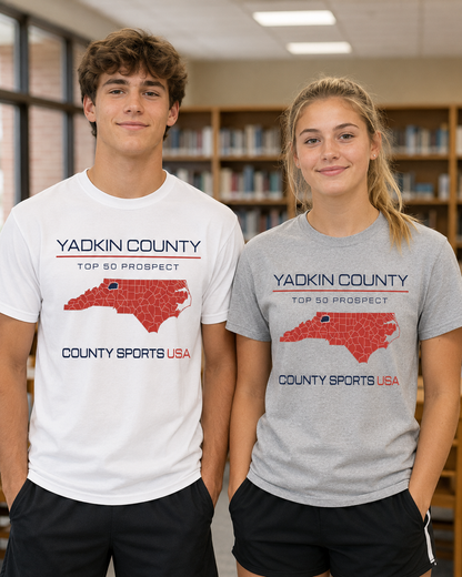 Yadkin County Top 50 Prospect Tee — front